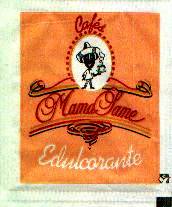 Sobres de edulcorantes de la marca de café MAMA SAME.