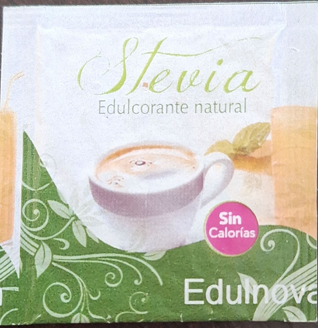Sobres de edulcorantes de la marca de edulcorante EDULNOVA