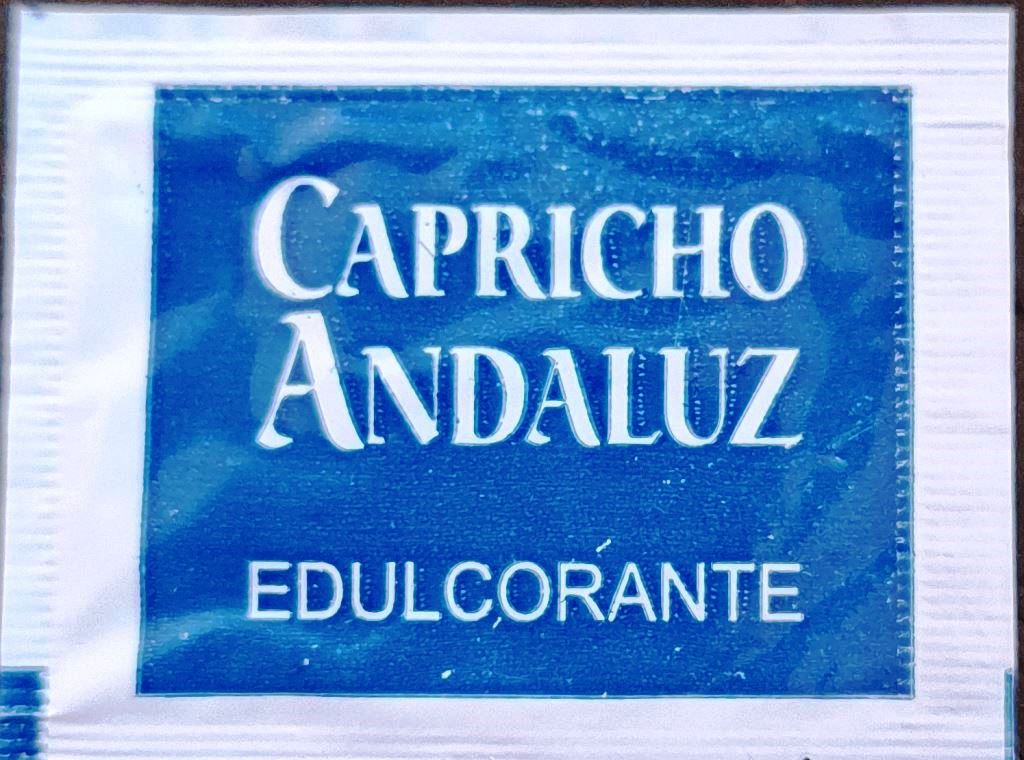 Sobres de edulcorantes de la marca de edulcorante CAPRICHO ANDALUZ