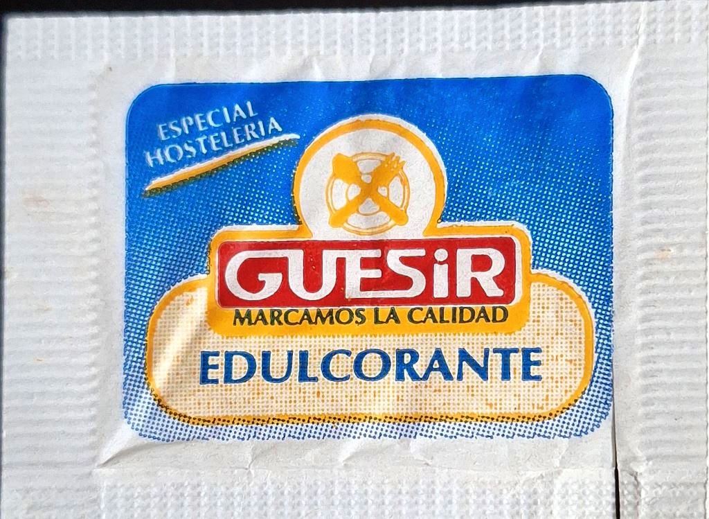 Sobres de edulcorantes de edulcorante.