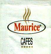 Sobres de edulcorantes de la marca de café MAURICE.