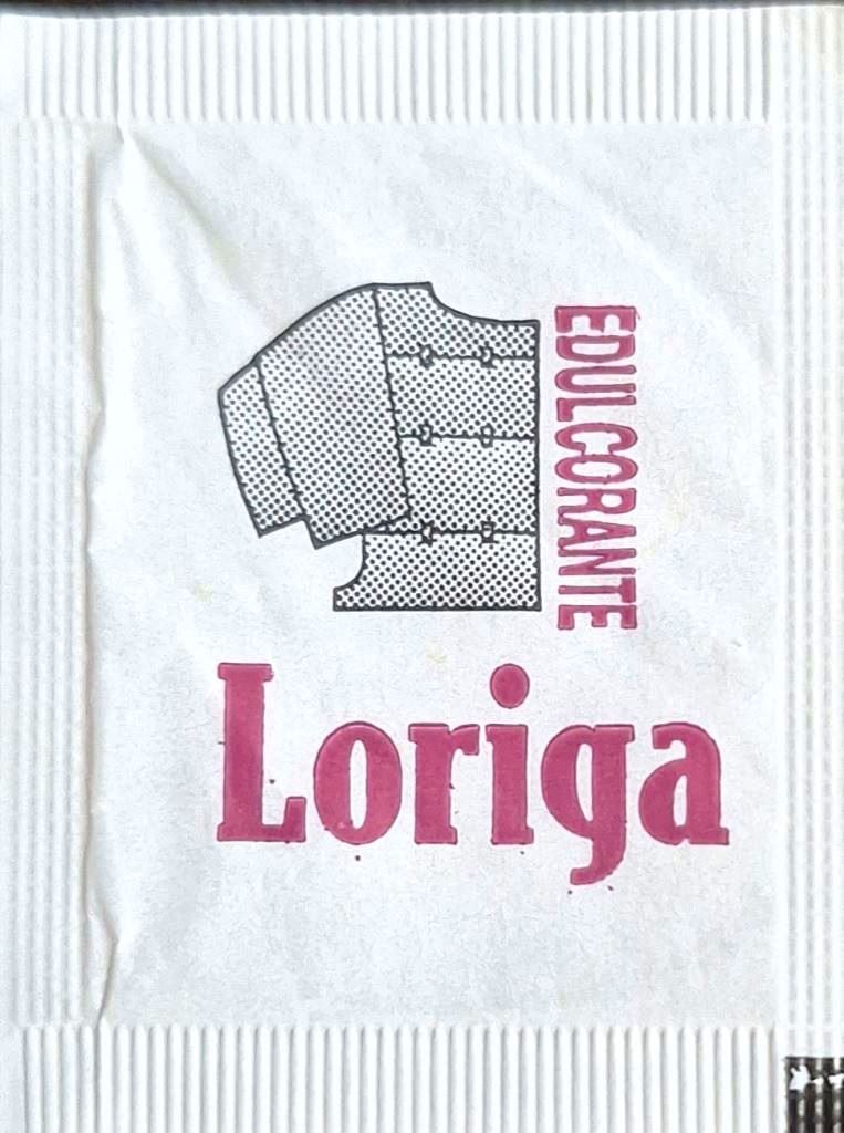 Sobres de edulcorantes de la marca de edulcorante LORIGA.