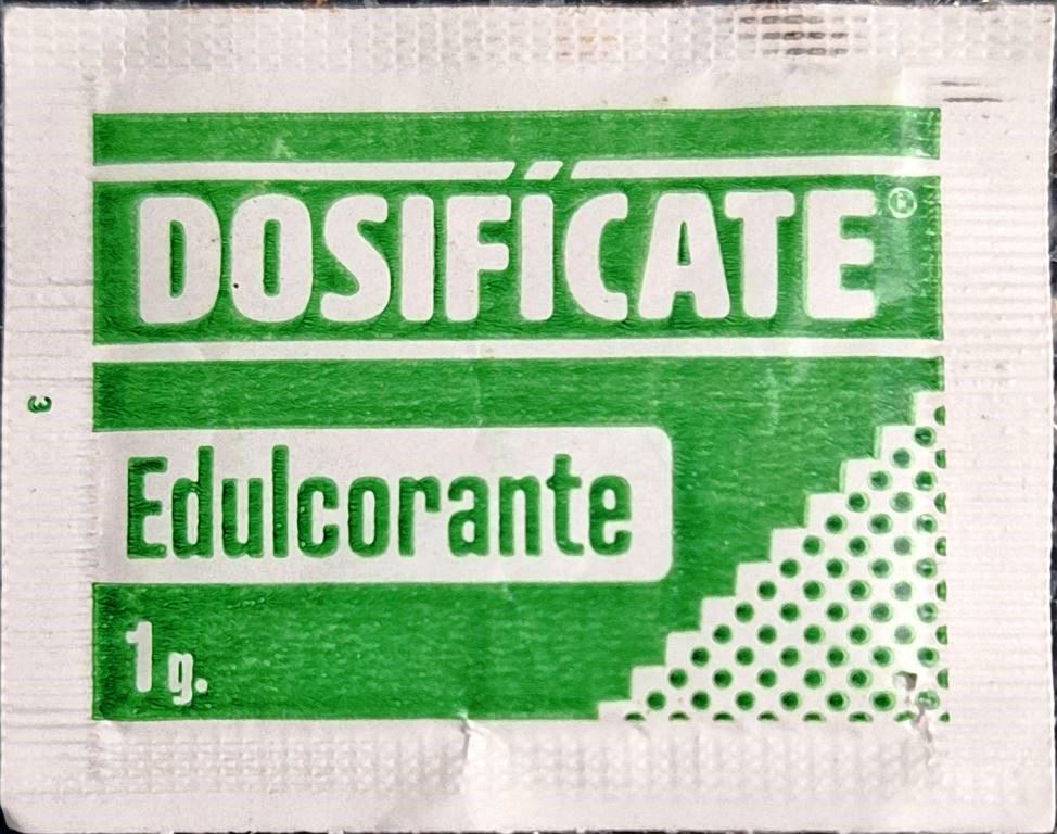 Sobres de edulcorantes de la marca de edulcorante DOSIFICATE