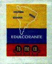 Sobres de edulcorantes de la marca de café TOMOCA