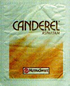 Sachets d'édulcorant de la marque d'édulcorant CANDEREL de France.