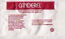 Ma collection personnelle de Sachets d'édulcorant de la marque d'édulcorant CANDEREL de France.