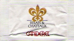 Sachets d'édulcorant de l'hôtel RELAIS & CHATEAUX de France.