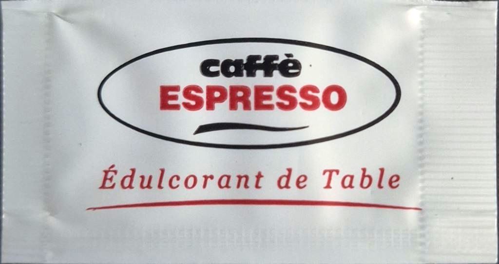 Sachets d'édulcorant de la marque de café ESPRESSO de France.