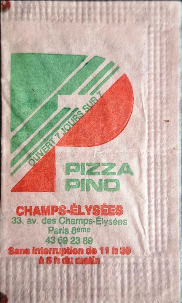 Sachets d'édulcorant CHR du PIZZA PINO de France.