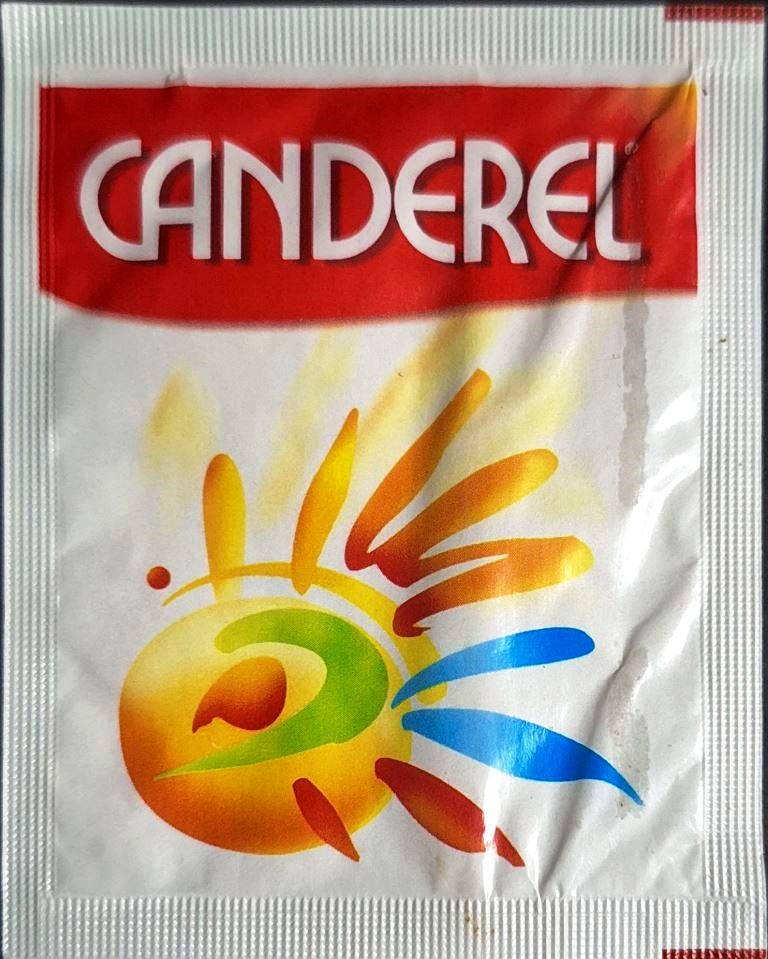 Sachets d'édulcorant de la marque d'édulcorant CANDEREL de France.