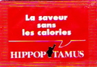Sachets d'édulcorant CHR du HIPOPOTAMUS de France.