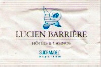 Sachets d'édulcorant de l'hôtel LUCIEN BARRIERE de France.