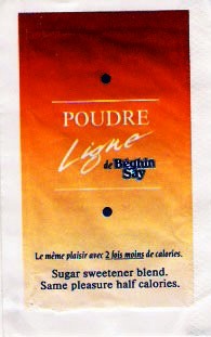 Sachets d'édulcorant de la marque d'édulcorant BEGHIN SAY de France.
