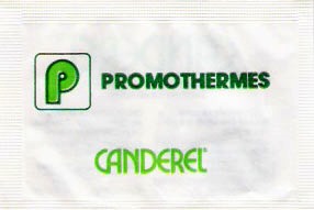 Sachets d'édulcorant de l'hôtel PROMOTHERMES de France.