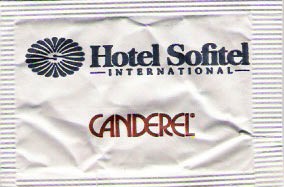 Sachets d'édulcorant de l'hôtel SOFITEL de France.