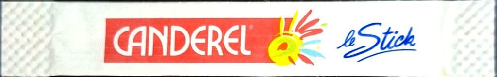 Sachets d'édulcorant de la marque d'édulcorant CANDEREL de France.
