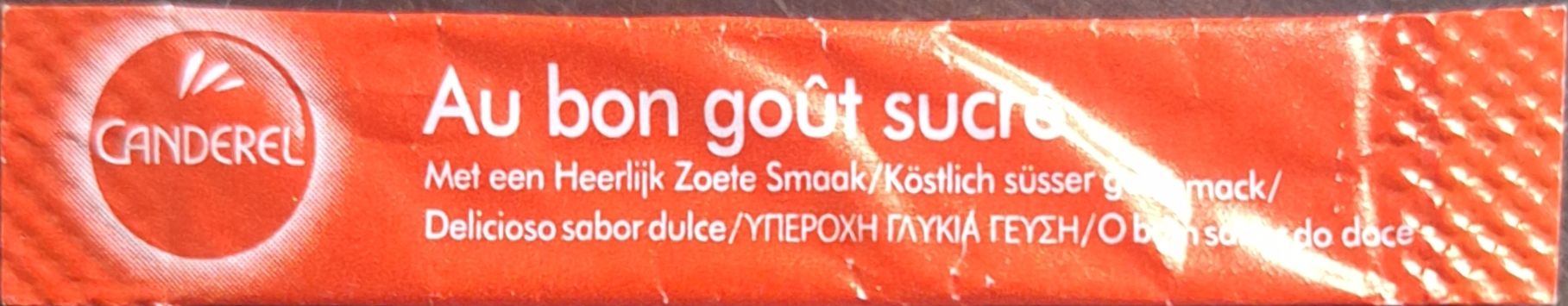 Sachets d'édulcorant de la marque d'édulcorant CANDEREL de France.